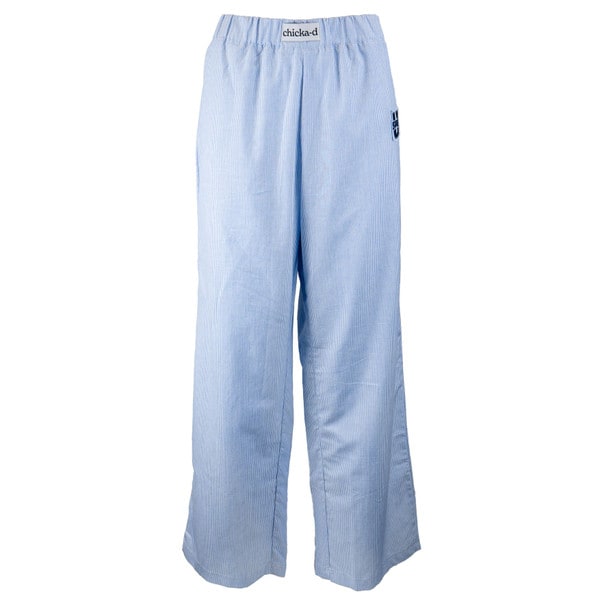 women's blue and white striped u-state pajama pants